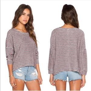 Free People Little Ann Striped Pullover